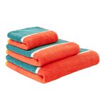 COLOUR BLOCK  TEAL Bath Sheet