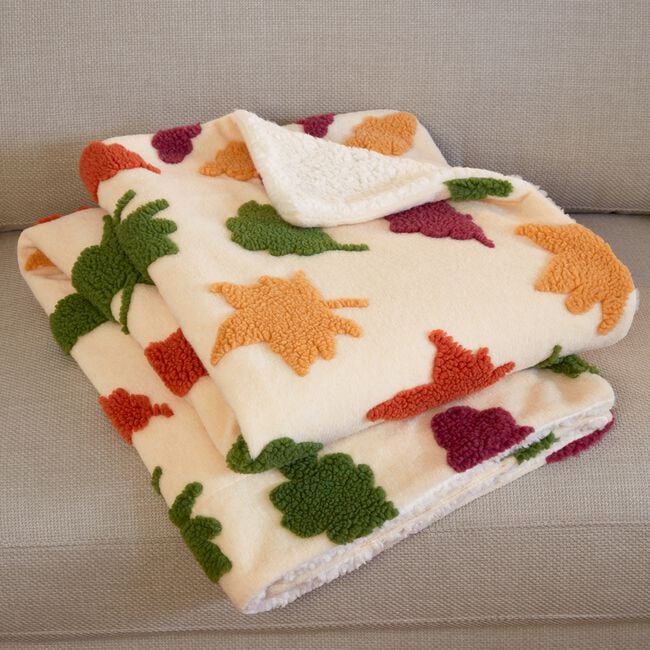 Nicole Day Carved Leaves Multi 120cm x 150cm Throw