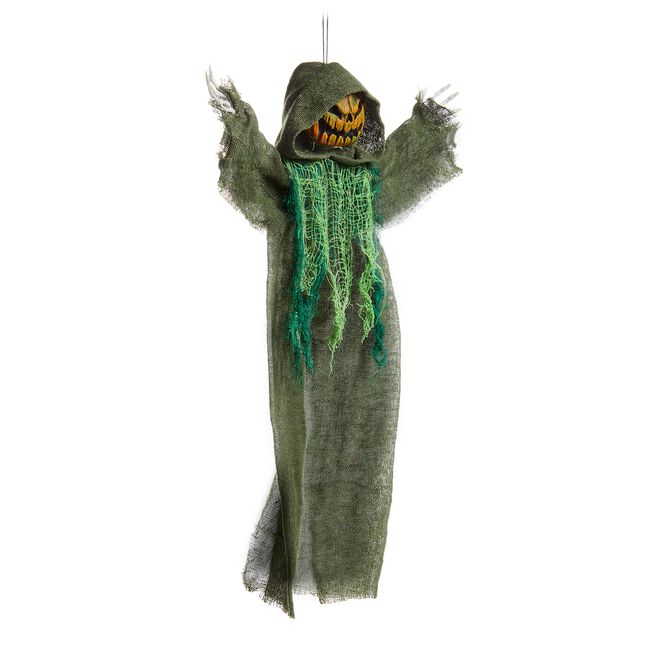 Hanging Hooded Pumpkin Man