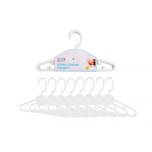 First Steps 8 Baby Clothes Hangers White