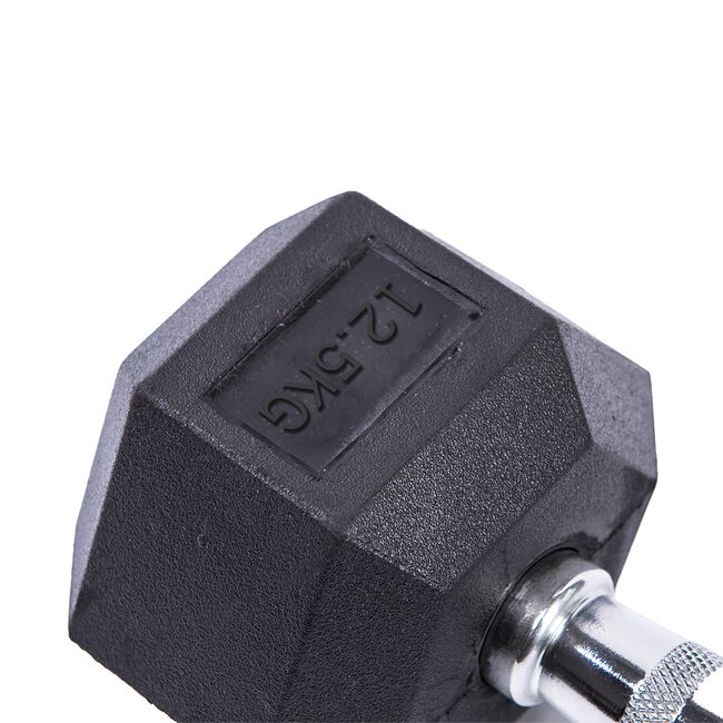 Body Go Rubber Hex Dumbbell 12.5kg