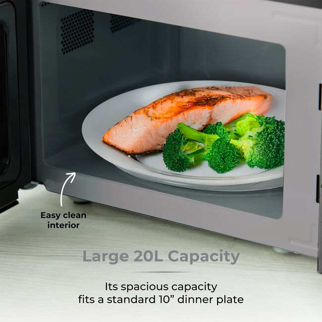 Tower 800W Black 20L Manual Microwave 
