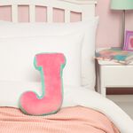LETTER J Cushion Pink/Duck Egg