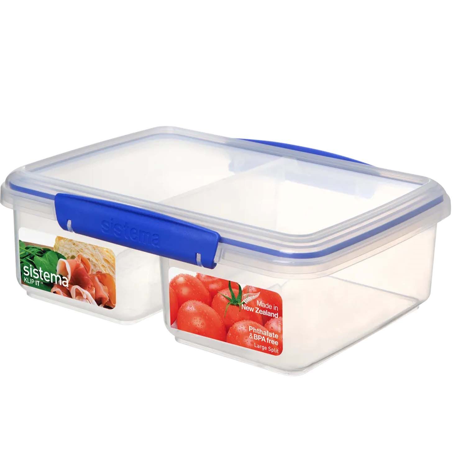 Sistema Klip It 2L Plastic Food Storage Containers, Set of 2