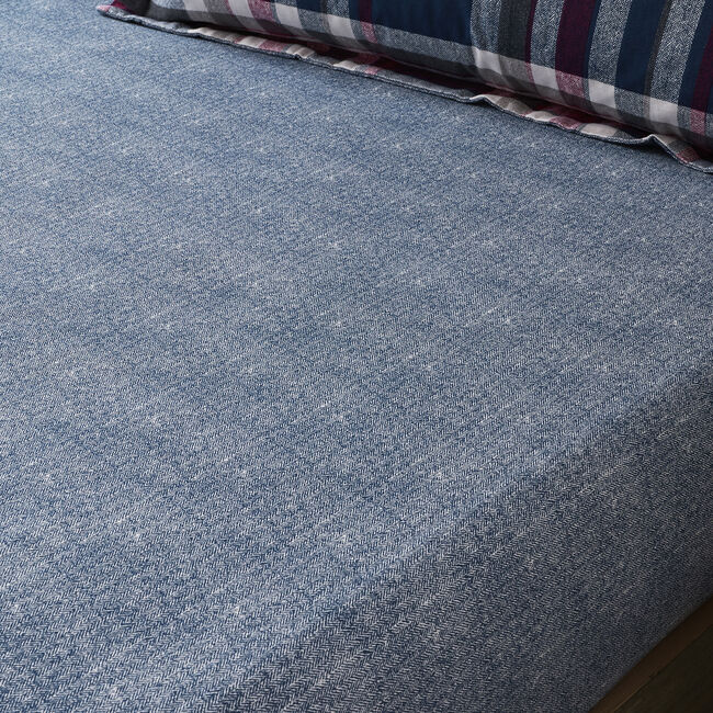 BRUSHED COTTON MATTHEWS CHECK Double Fitted Sheet