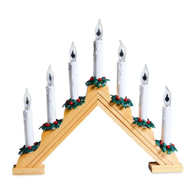 Christmas Candle Bridge with Flickering Lights