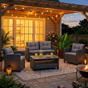 Lisbon 4 Piece Rattan Sofa Set