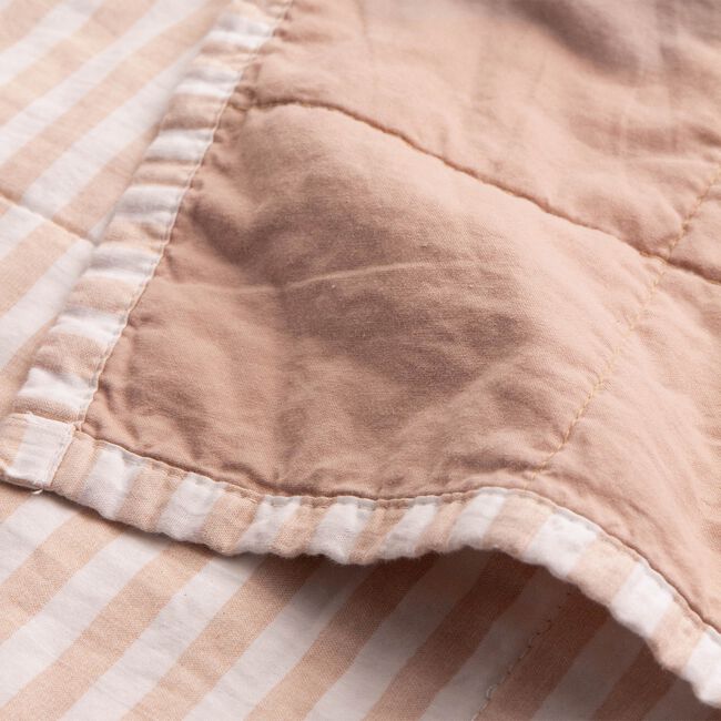 YARD HEBDEN STRIPE BLUSH/COTTA 150x200cm Bedspread 