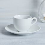 Abney & Croft White Espresso Cup & Saucer