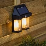 Dual Bulb Solar Wall Light with PIR Sensor