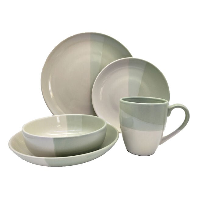 ABNEY & CROFT THREE TONE Sage Dinner Plate