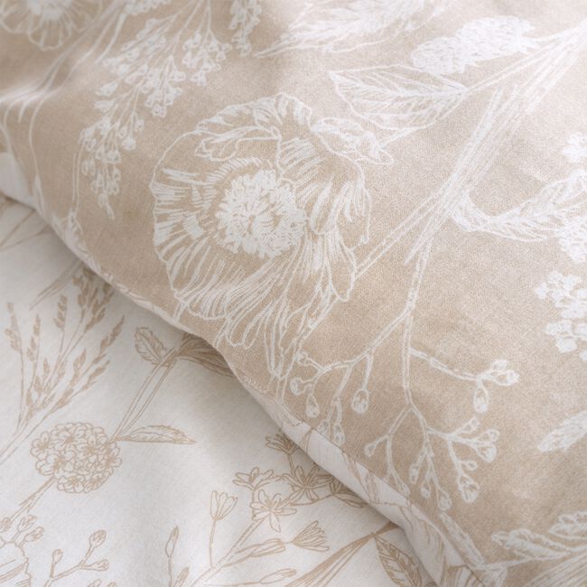 BIANCA SINGLE DUVET COVER Brushed Floral Toile