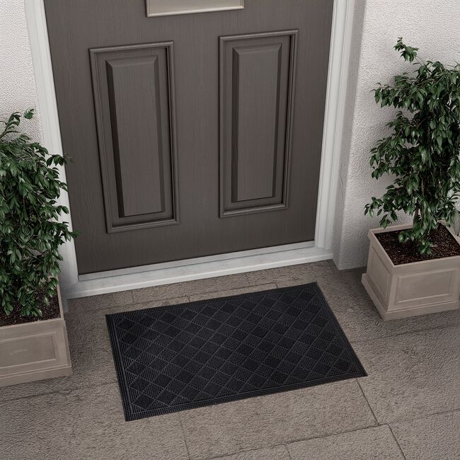 Diamond Rubber Pin Door Mat 45cm x 75cm