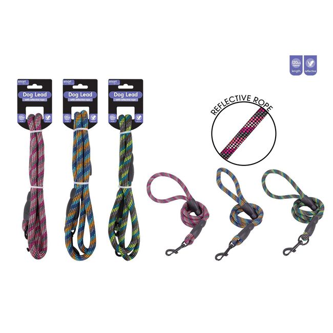 Reflective Rope Dog Lead 120cm