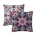 CREWEL GLOBAL NAVY 45X45 Cushion 