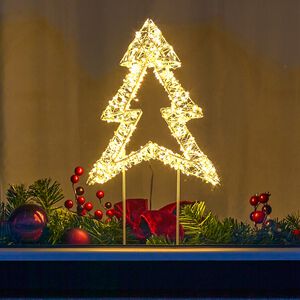 Warm White Christmas Tree Silhouette Light