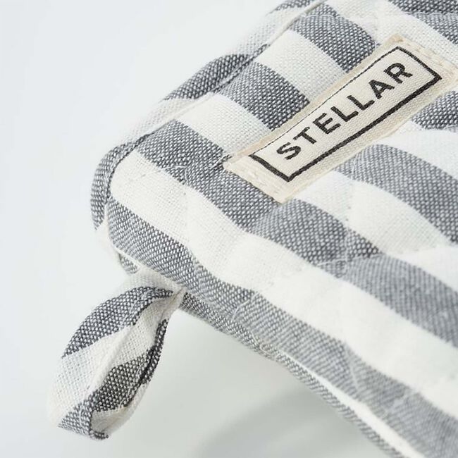 Stellar Grey Stripe Single Oven Glove