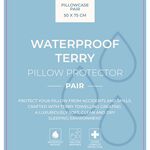 Waterproof Terry Pillowcase Protector Pair - White