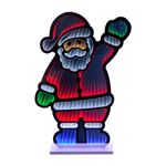 Light Up Standing Waving Santa Infinity Mirror