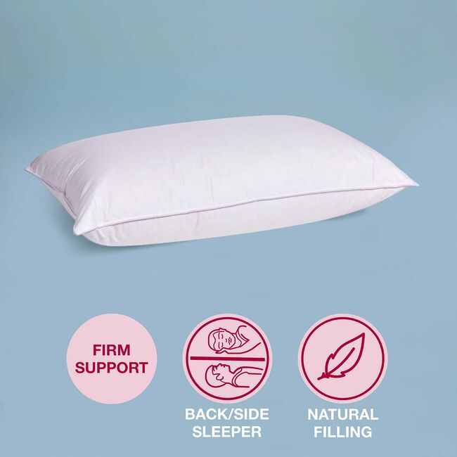 Radiant Comfort Firm Support Duck Down Pillow