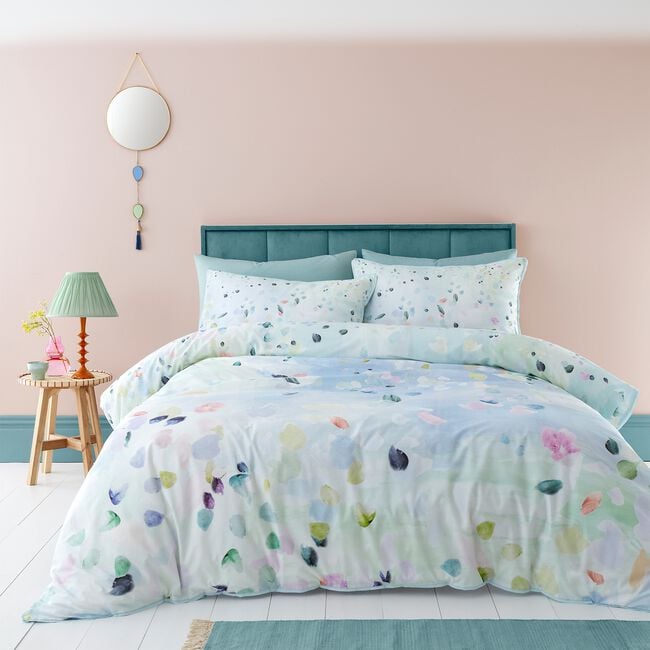 DOUBLE DUVET COVER Appletree Style Alfresco Duck Egg