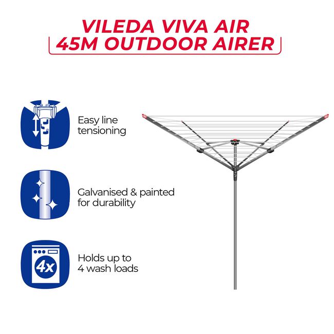Vileda Viva Air 45m Rotary Airer