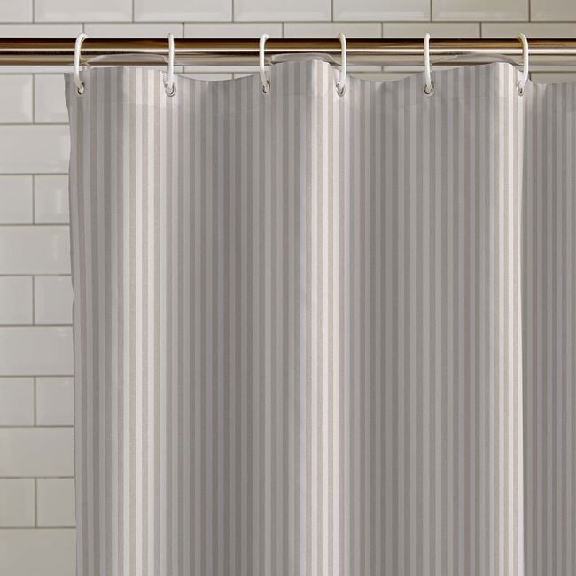 CATHERINE LANSFIELD TIMELESS STRIPE NATURAL Shower Curtain 