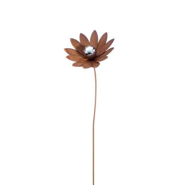 Patina Metal Lily Garden Stake