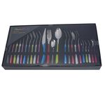 Master Cutler Coloured 24 Piece Cutlery Set