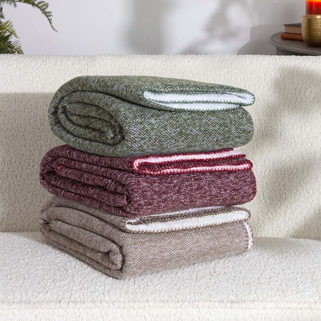 NURREL SHERPA BERRY 130X180 Throw