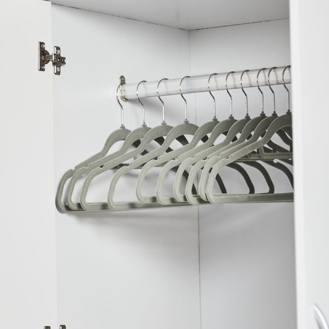 Skinny Velvet Hangers 10 Pack Grey
