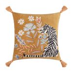 Wydler White Tiger Cushion 50cm x 50cm - Orange
