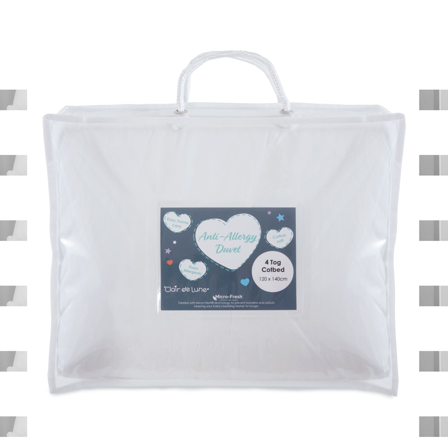 Clair De Lune AntiAllergy Cot Bed 4 Tog Duvet Home Store + More