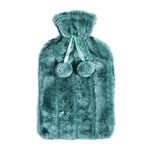 Green Faux Fur Hot Water Bottle 