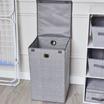 Tweed Light Grey Foldable Laundry Hamper