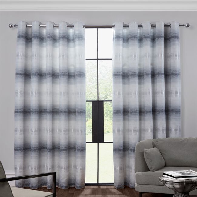 OMBRE BANDS SILVER 66x54 Curtain