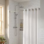 De Vielle S/Steel Shower Curtain Rod 800 - 1400mm
