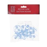 Festive Suction Hooks 24 Pack