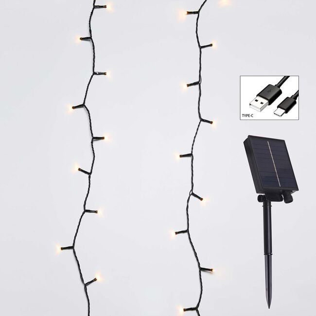 200 WARM WHITE Led Solar Lights