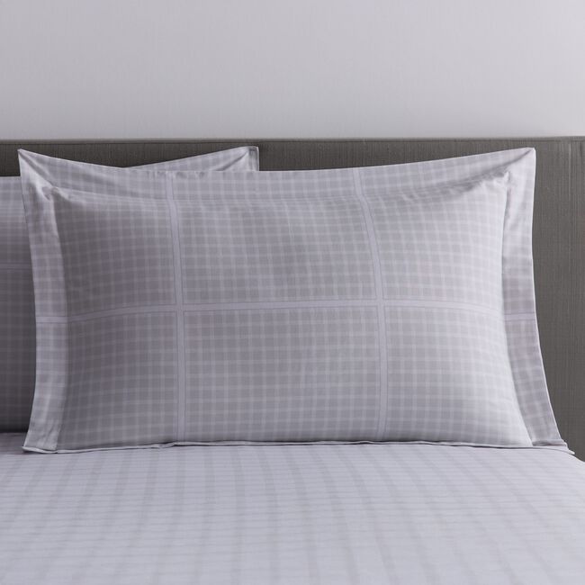 Harrison Oxford Pillowcase Pair - Grey