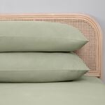 HOUSEWIFE PILLOWCASE PAIR Brushed Cotton Twill Forest