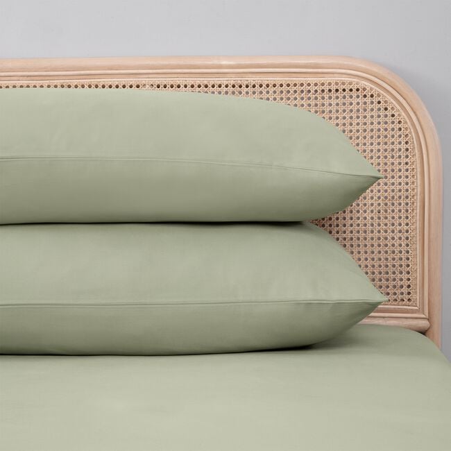 HOUSEWIFE PILLOWCASE PAIR Brushed Cotton Twill Forest
