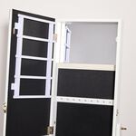 White Jewellery Storage Mirrored Armoire