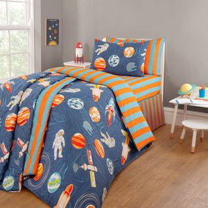 JUNIOR BED DUVET COVER Space Stripes