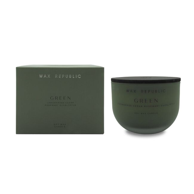 Wax Republic Green Lemongrass Ginger 3 Wick Candle