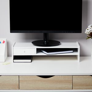 Storage Master Monitor Stand White