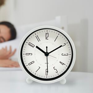 TABLE ALARM CLOCK White 10cm