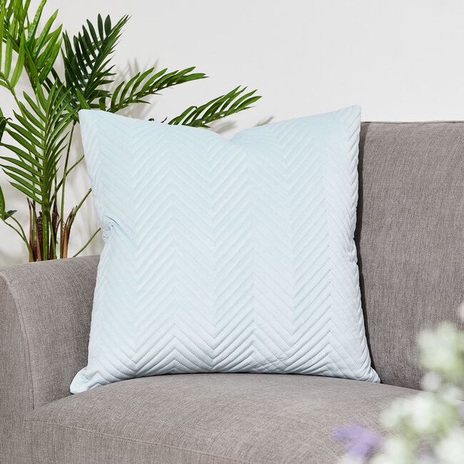 Triangle Stitch Cushion 58x58cm - Mint
