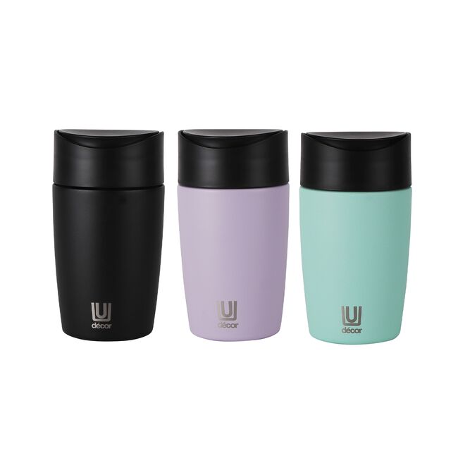 Decor Double Wall S/Steel Travel Mug 400ml
