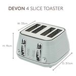 DEVON EUCALYPTUS 4 Slice Toaster